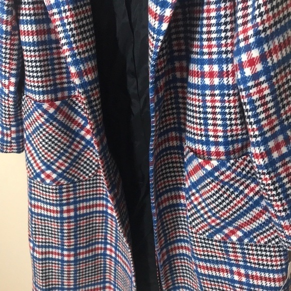 Asos Curve check coat in wool blend 14 - Picture 9 of 10